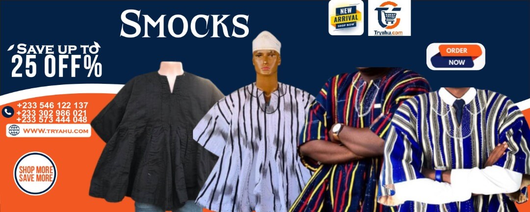 Shop Authentic Ghanaian Handmade Smock For Sale Online | Tryahu -Affordable Smock Prices